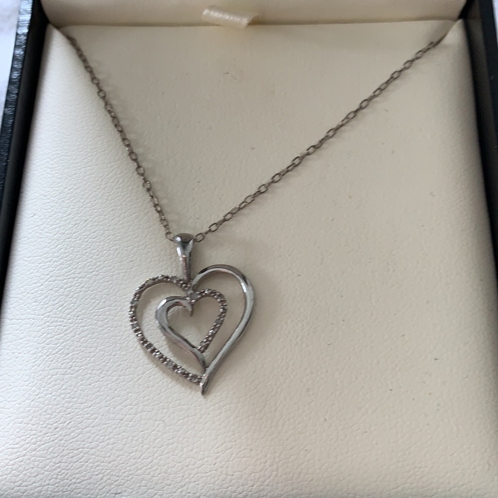 Fred Meyer Jewelers double heart necklace - Picture 2 of 2